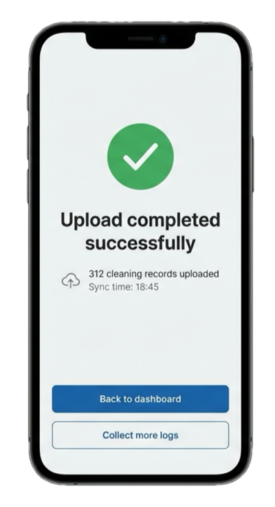 Mobile app - Upload completed