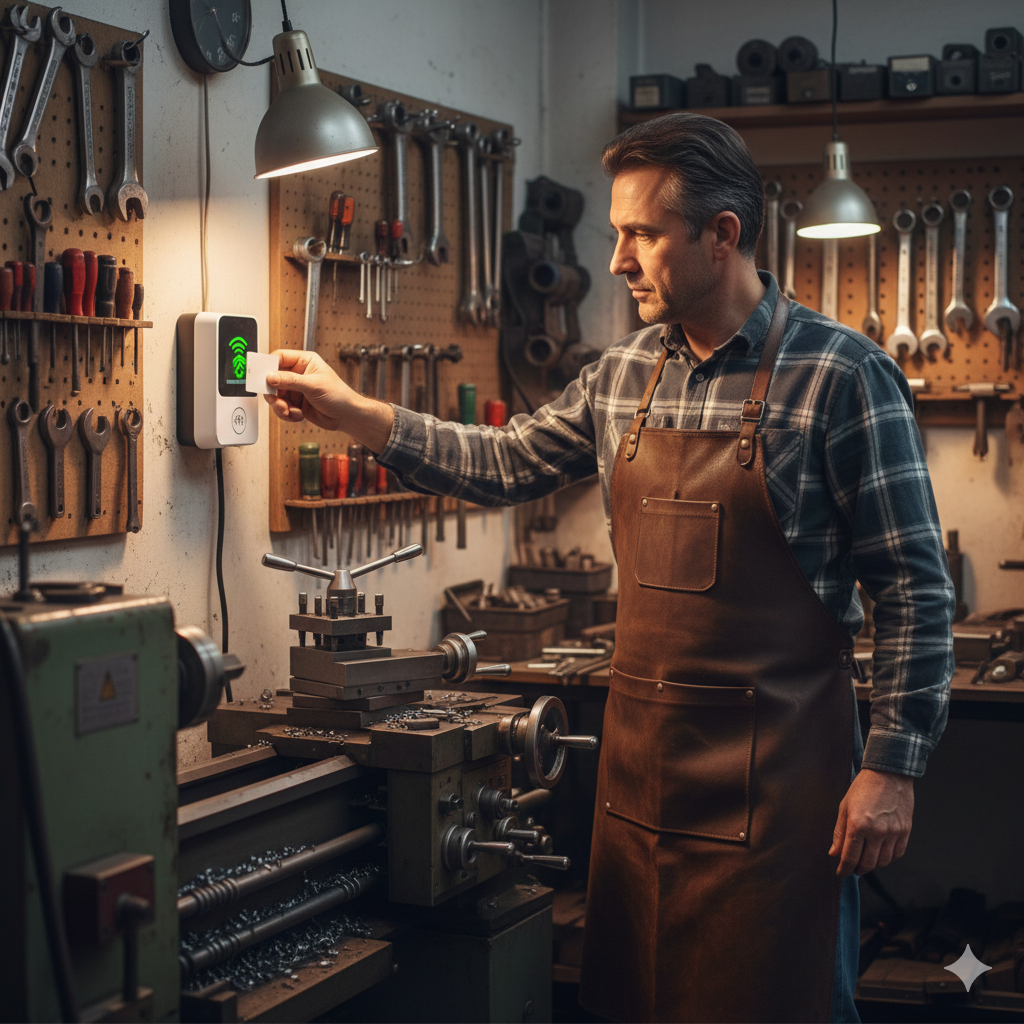 NFC device in workshop